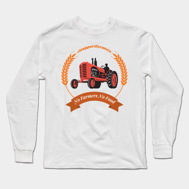 No Farmers No Food Long Sleeve T-Shirt by A Jersey Store